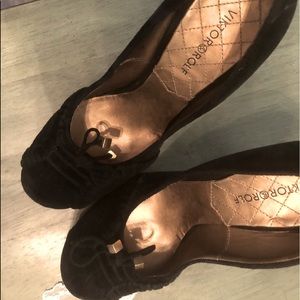 Victor and Rolf Black Velvet Platform Shoes 7.5-8